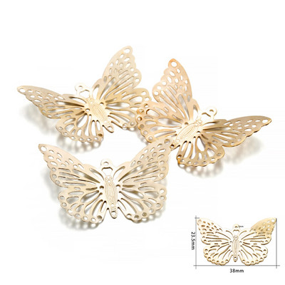 20/30 τεμ. πεταλούδα φιλιγκράν τυλίγει μεταλλικό γούρι Κρεμαστό σύνδεσμοι Χειροτεχνίες για DIY Αξεσουάρ κατασκευής κοσμημάτων Προμήθειες