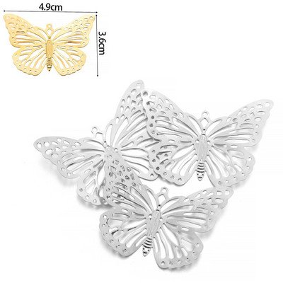 20/30 τεμ. πεταλούδα φιλιγκράν τυλίγει μεταλλικό γούρι Κρεμαστό σύνδεσμοι Χειροτεχνίες για DIY Αξεσουάρ κατασκευής κοσμημάτων Προμήθειες