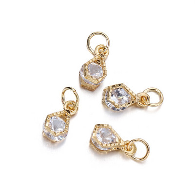 10 τεμ./Παρτίδα Χρυσό Χρώμα Μεταλλικό κράμα με μενταγιόν από στρας για σκουλαρίκια Κολιέ Γούρια Αξεσουάρ κατασκευής κοσμημάτων DIY