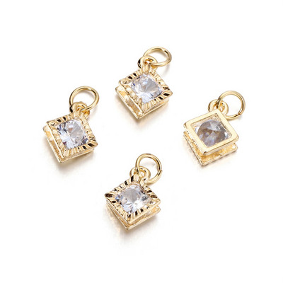 10 τεμ./Παρτίδα Χρυσό Χρώμα Μεταλλικό κράμα με μενταγιόν από στρας για σκουλαρίκια Κολιέ Γούρια Αξεσουάρ κατασκευής κοσμημάτων DIY