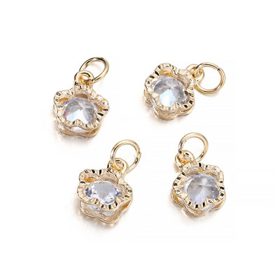 10 τεμ./Παρτίδα Χρυσό Χρώμα Μεταλλικό κράμα με μενταγιόν από στρας για σκουλαρίκια Κολιέ Γούρια Αξεσουάρ κατασκευής κοσμημάτων DIY