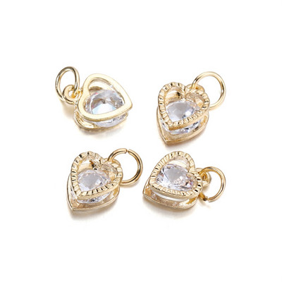 10 τεμ./Παρτίδα Χρυσό Χρώμα Μεταλλικό κράμα με μενταγιόν από στρας για σκουλαρίκια Κολιέ Γούρια Αξεσουάρ κατασκευής κοσμημάτων DIY