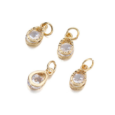 10 τεμ./Παρτίδα Χρυσό Χρώμα Μεταλλικό κράμα με μενταγιόν από στρας για σκουλαρίκια Κολιέ Γούρια Αξεσουάρ κατασκευής κοσμημάτων DIY