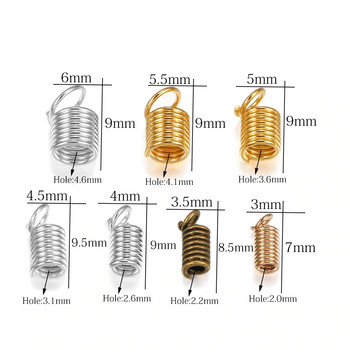 100 бр./лот Пружинни закопчалки Кабел Кримпване Крайни капачки Закопчалки Конектори за Направи си сам Гривна Колие Консумативи за производство на бижута Аксесоари