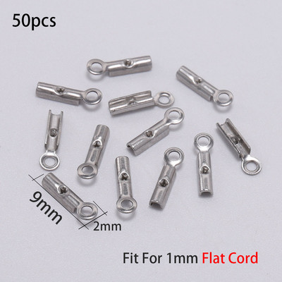 30/50 τεμ. Χρυσό χρώμα Κορδόνια από ανοξείδωτο ατσάλι Crimp End Beads Καπάκια Δερμάτινο κλιπ Μύτη Πτυσσόμενη πτύχωση για κατασκευή κοσμημάτων βραχιολιών