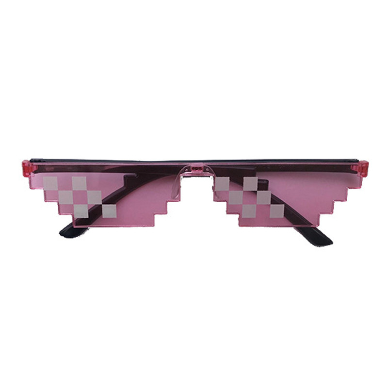 Thug Life Mosaic Glasses Akiniai nuo saulės Vyrai Moteriški 8 bitų kodavimo pikseliai Madingi Šaunūs Super Vakarėlis Juokingi senoviniai atspalviai Akiniai