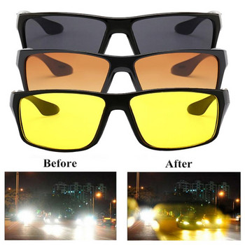 Очила за водач против отблясъци Нощно шофиране Очила с подобрена светлина Модни слънчеви очила Аксесоари за кола