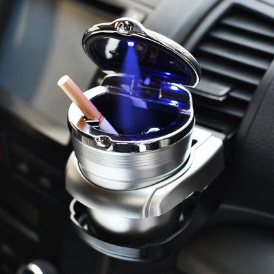 Τασάκι αυτοκινήτου με ελαφρύ LED αφαίρεσης καπνού τσιγάρων Τασάκι αυτοκινήτου auto Δίσκος στάχτης καπνού χωρίς καπνό με θήκη για κάλυμμα Αξεσουάρ αυτοκινήτου