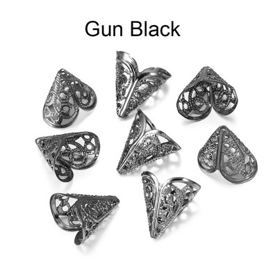 50 τμχ Γούρια 16x16mm Φιλιγκράν Σχήμα λουλουδιών Κώνοι Χάντρες Καπάκι για DIY σκουλαρίκι Κολιέ Κοσμήματα Εύρεση Κατασκευής Προμήθειες Αξεσουάρ