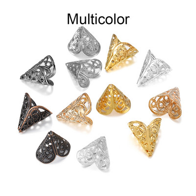 50 τμχ Γούρια 16x16mm Φιλιγκράν Σχήμα λουλουδιών Κώνοι Χάντρες Καπάκι για DIY σκουλαρίκι Κολιέ Κοσμήματα Εύρεση Κατασκευής Προμήθειες Αξεσουάρ