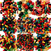 Φυσικό ξύλινο φτηνό μικτό χρώμα Χάντρες αποστάτη ξύλου για κοσμήματα κατασκευής βραχιολιών αξεσουάρ κολιέ