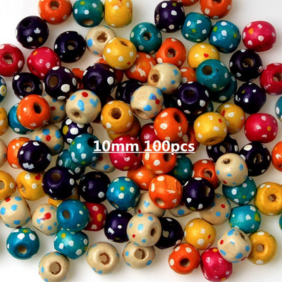 Φυσικό ξύλινο φτηνό μικτό χρώμα Χάντρες αποστάτη ξύλου για κοσμήματα κατασκευής βραχιολιών αξεσουάρ κολιέ