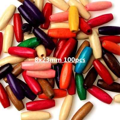 Φυσικό ξύλινο φτηνό μικτό χρώμα Χάντρες αποστάτη ξύλου για κοσμήματα κατασκευής βραχιολιών αξεσουάρ κολιέ