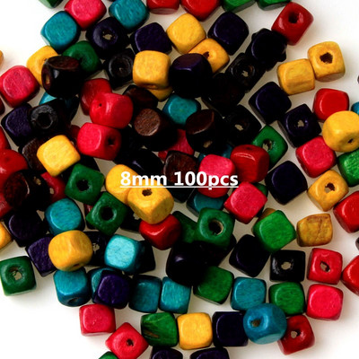 Φυσικό ξύλινο φτηνό μικτό χρώμα Χάντρες αποστάτη ξύλου για κοσμήματα κατασκευής βραχιολιών αξεσουάρ κολιέ