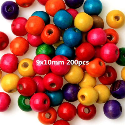 Φυσικό ξύλινο φτηνό μικτό χρώμα Χάντρες αποστάτη ξύλου για κοσμήματα κατασκευής βραχιολιών αξεσουάρ κολιέ