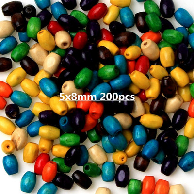 Φυσικό ξύλινο φτηνό μικτό χρώμα Χάντρες αποστάτη ξύλου για κοσμήματα κατασκευής βραχιολιών αξεσουάρ κολιέ