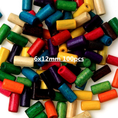 Φυσικό ξύλινο φτηνό μικτό χρώμα Χάντρες αποστάτη ξύλου για κοσμήματα κατασκευής βραχιολιών αξεσουάρ κολιέ