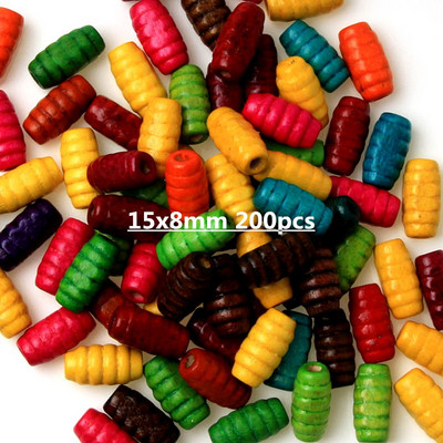 Φυσικό ξύλινο φτηνό μικτό χρώμα Χάντρες αποστάτη ξύλου για κοσμήματα κατασκευής βραχιολιών αξεσουάρ κολιέ