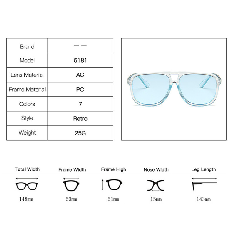 Vanad ülisuured ruudukujulised päikeseprillid naistele Bränd Disainer Retro ristkülikukujulised päikeseprillid Naistele Kommivärvi prillid Juhi prillid