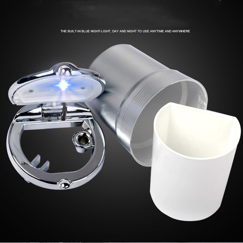 Τασάκι αυτοκινήτου 100% μάρκας με ελαφρύ LED αφαίρεσης καπνού από τσιγάρο Ταξίδι κύλινδρος τέφρας αυτοκινήτου Αξεσουάρ αυτοκινήτου για ποτηροθήκη χωρίς καπνό