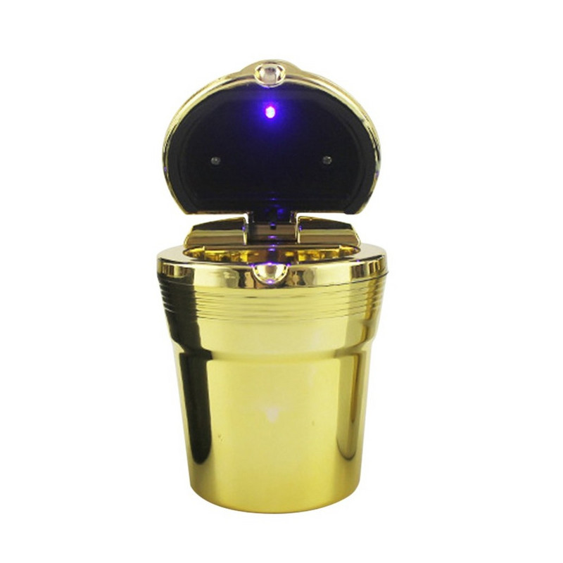 Τασάκι αυτοκινήτου 100% μάρκας με ελαφρύ LED αφαίρεσης καπνού από τσιγάρο Ταξίδι κύλινδρος τέφρας αυτοκινήτου Αξεσουάρ αυτοκινήτου για ποτηροθήκη χωρίς καπνό