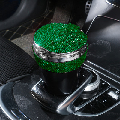 Automobilio peleninė su LED šviesa deimantiniu cigaru cigarečių pelenų padėklas dūmų puodelio laikiklis laikymo puodelis Automobilių priedai Moterų interjeras