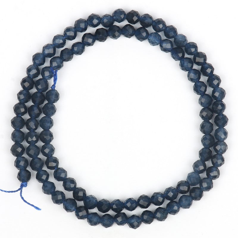 2 3 4 mm-es természetes kővel csiszolt kék zafír kis derék mag Kerek gyöngyök ékszerkészítéshez barkácsolás karkötő nyaklánc kiegészítők