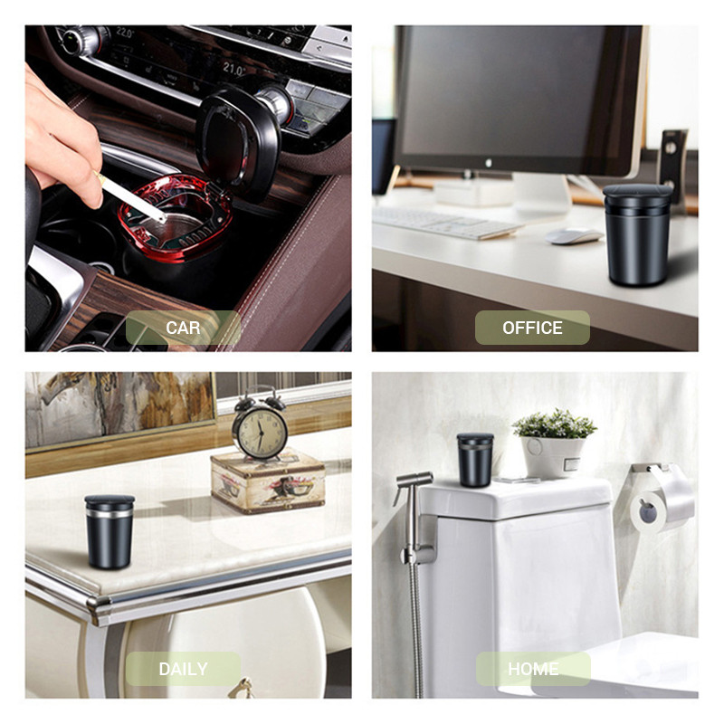 Auto tuhatoos auto sigareti suitsutuhaalus LED sinine valgus sigareti tubaka tuhk tasku tahma leek ABS metallist tass kaasaskantav tuhatoos