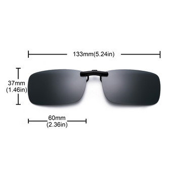 Ορθογώνιο πολωμένο κλιπ σε γυαλιά ηλίου Γυναικεία ανδρικά γυαλιά ηλίου για συνταγογραφούμενα γυαλιά UV400