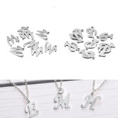 50 τεμ/Παρτίδα AZ 26 γράμματα μενταγιόν από ανοξείδωτο ατσάλι Χειροτεχνίες γοητείας για DIY βραχιόλια Σκουλαρίκια Κολιέ Αξεσουάρ κατασκευής κοσμημάτων