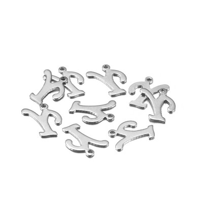 50 τεμ/Παρτίδα AZ 26 γράμματα μενταγιόν από ανοξείδωτο ατσάλι Χειροτεχνίες γοητείας για DIY βραχιόλια Σκουλαρίκια Κολιέ Αξεσουάρ κατασκευής κοσμημάτων