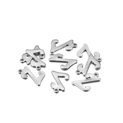 50 τεμ/Παρτίδα AZ 26 γράμματα μενταγιόν από ανοξείδωτο ατσάλι Χειροτεχνίες γοητείας για DIY βραχιόλια Σκουλαρίκια Κολιέ Αξεσουάρ κατασκευής κοσμημάτων