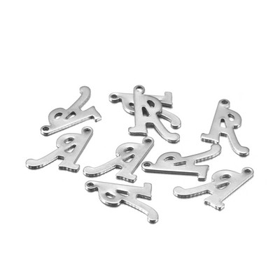 50 τεμ/Παρτίδα AZ 26 γράμματα μενταγιόν από ανοξείδωτο ατσάλι Χειροτεχνίες γοητείας για DIY βραχιόλια Σκουλαρίκια Κολιέ Αξεσουάρ κατασκευής κοσμημάτων