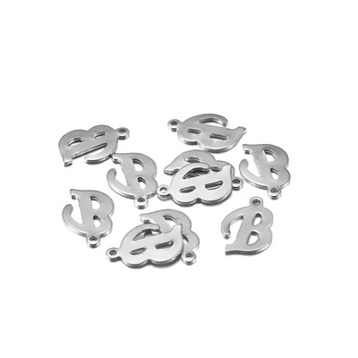 50 τεμ/Παρτίδα AZ 26 γράμματα μενταγιόν από ανοξείδωτο ατσάλι Χειροτεχνίες γοητείας για DIY βραχιόλια Σκουλαρίκια Κολιέ Αξεσουάρ κατασκευής κοσμημάτων