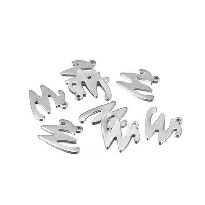 50 τεμ/Παρτίδα AZ 26 γράμματα μενταγιόν από ανοξείδωτο ατσάλι Χειροτεχνίες γοητείας για DIY βραχιόλια Σκουλαρίκια Κολιέ Αξεσουάρ κατασκευής κοσμημάτων