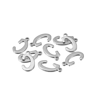 50 τεμ/Παρτίδα AZ 26 γράμματα μενταγιόν από ανοξείδωτο ατσάλι Χειροτεχνίες γοητείας για DIY βραχιόλια Σκουλαρίκια Κολιέ Αξεσουάρ κατασκευής κοσμημάτων