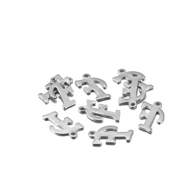 50 τεμ/Παρτίδα AZ 26 γράμματα μενταγιόν από ανοξείδωτο ατσάλι Χειροτεχνίες γοητείας για DIY βραχιόλια Σκουλαρίκια Κολιέ Αξεσουάρ κατασκευής κοσμημάτων