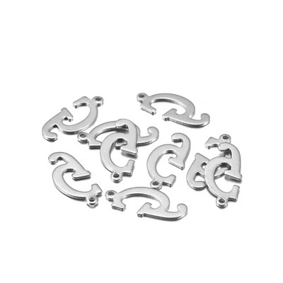 50 τεμ/Παρτίδα AZ 26 γράμματα μενταγιόν από ανοξείδωτο ατσάλι Χειροτεχνίες γοητείας για DIY βραχιόλια Σκουλαρίκια Κολιέ Αξεσουάρ κατασκευής κοσμημάτων