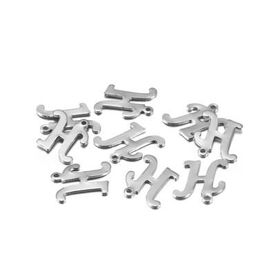 50 τεμ/Παρτίδα AZ 26 γράμματα μενταγιόν από ανοξείδωτο ατσάλι Χειροτεχνίες γοητείας για DIY βραχιόλια Σκουλαρίκια Κολιέ Αξεσουάρ κατασκευής κοσμημάτων