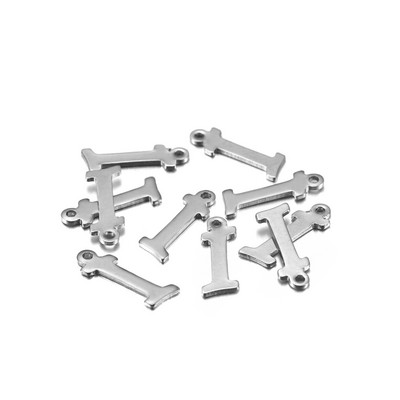 50 τεμ/Παρτίδα AZ 26 γράμματα μενταγιόν από ανοξείδωτο ατσάλι Χειροτεχνίες γοητείας για DIY βραχιόλια Σκουλαρίκια Κολιέ Αξεσουάρ κατασκευής κοσμημάτων