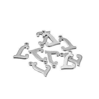 50 τεμ/Παρτίδα AZ 26 γράμματα μενταγιόν από ανοξείδωτο ατσάλι Χειροτεχνίες γοητείας για DIY βραχιόλια Σκουλαρίκια Κολιέ Αξεσουάρ κατασκευής κοσμημάτων