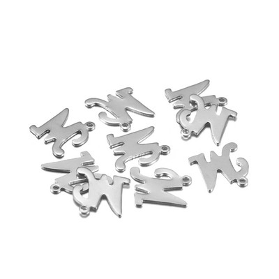 50 τεμ/Παρτίδα AZ 26 γράμματα μενταγιόν από ανοξείδωτο ατσάλι Χειροτεχνίες γοητείας για DIY βραχιόλια Σκουλαρίκια Κολιέ Αξεσουάρ κατασκευής κοσμημάτων