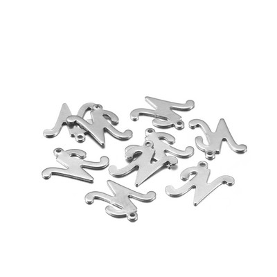 50 τεμ/Παρτίδα AZ 26 γράμματα μενταγιόν από ανοξείδωτο ατσάλι Χειροτεχνίες γοητείας για DIY βραχιόλια Σκουλαρίκια Κολιέ Αξεσουάρ κατασκευής κοσμημάτων