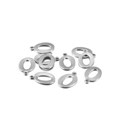 50 τεμ/Παρτίδα AZ 26 γράμματα μενταγιόν από ανοξείδωτο ατσάλι Χειροτεχνίες γοητείας για DIY βραχιόλια Σκουλαρίκια Κολιέ Αξεσουάρ κατασκευής κοσμημάτων