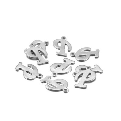50 τεμ/Παρτίδα AZ 26 γράμματα μενταγιόν από ανοξείδωτο ατσάλι Χειροτεχνίες γοητείας για DIY βραχιόλια Σκουλαρίκια Κολιέ Αξεσουάρ κατασκευής κοσμημάτων