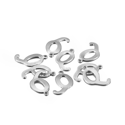 50 τεμ/Παρτίδα AZ 26 γράμματα μενταγιόν από ανοξείδωτο ατσάλι Χειροτεχνίες γοητείας για DIY βραχιόλια Σκουλαρίκια Κολιέ Αξεσουάρ κατασκευής κοσμημάτων