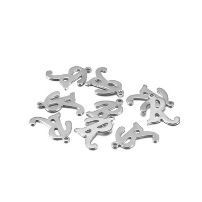 50 τεμ/Παρτίδα AZ 26 γράμματα μενταγιόν από ανοξείδωτο ατσάλι Χειροτεχνίες γοητείας για DIY βραχιόλια Σκουλαρίκια Κολιέ Αξεσουάρ κατασκευής κοσμημάτων