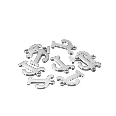 50 τεμ/Παρτίδα AZ 26 γράμματα μενταγιόν από ανοξείδωτο ατσάλι Χειροτεχνίες γοητείας για DIY βραχιόλια Σκουλαρίκια Κολιέ Αξεσουάρ κατασκευής κοσμημάτων