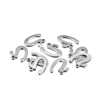 50 τεμ/Παρτίδα AZ 26 γράμματα μενταγιόν από ανοξείδωτο ατσάλι Χειροτεχνίες γοητείας για DIY βραχιόλια Σκουλαρίκια Κολιέ Αξεσουάρ κατασκευής κοσμημάτων