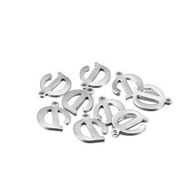 50 τεμ/Παρτίδα AZ 26 γράμματα μενταγιόν από ανοξείδωτο ατσάλι Χειροτεχνίες γοητείας για DIY βραχιόλια Σκουλαρίκια Κολιέ Αξεσουάρ κατασκευής κοσμημάτων